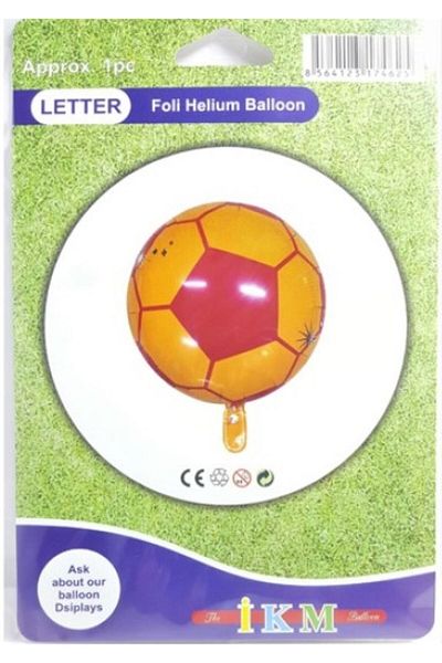PartAntalya 18Inch 45cm Yellow Red Shaped Football Ball - Fan Foil Balloon