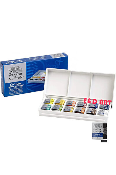 Winsor Newton Cotman 12 Renk Sketchers Cep Tipi + 1 Adet Tablet Ivory Black T...