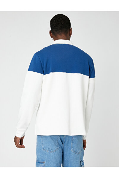 Koton Pólónyakú pulóver College nyomott gombos