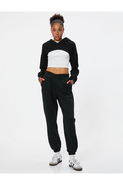 Koton Jogger Sweatpants Χαλαρή εφαρμογή ελαστική μέση με τσέπες