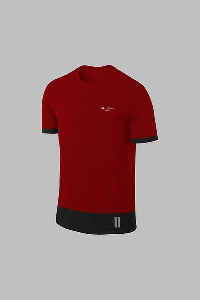 POSEIDON STORM Мъжки комплект от бордо тениска Dri-fit и шорти - джоб, обикновена яка, спортен горнище и долнище (4xL-10)