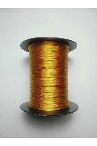 Eskişehir hobi sanat 400 μέτρα 0,5 mm κορδόνι Tasbih - Σκούρο χρυσό κίτρινο χρώμα