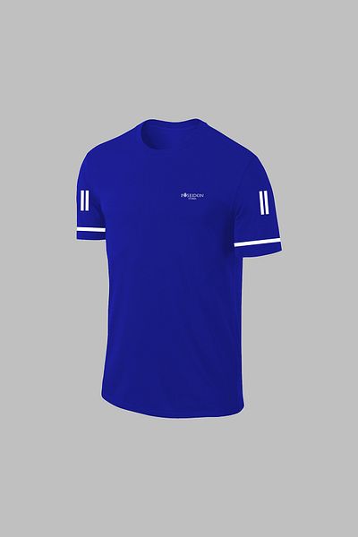 POSEIDON STORM Set de tricou și pantaloni scurți pentru antrenament și alergare pentru bărbați, albastru Dri-Fit, mărime mare - Confort cu buzunare (4X)