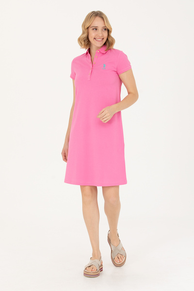 U.S. Polo Assn. Rochie de dama tricotata roz - 50262672 -VR041