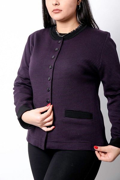 Laden Tricotaj Culoare dublă Oțel Tricotat în dungi Jachetă scurtă pentru mama Cardigan