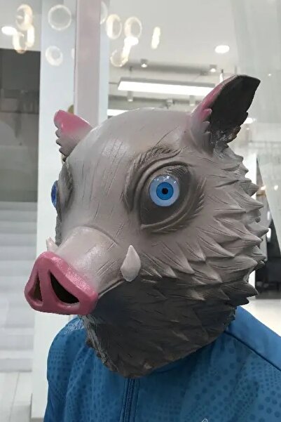 Giraffe Halloween Party Maske İnosuke Hashibira Cadılar Bayramı Korku Maskesi...