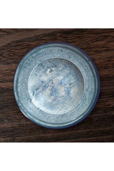 Kütahya Porselen Corendon Bone Risus 27 cm Pasta Plate - Blue Stone Spaghetti Plate