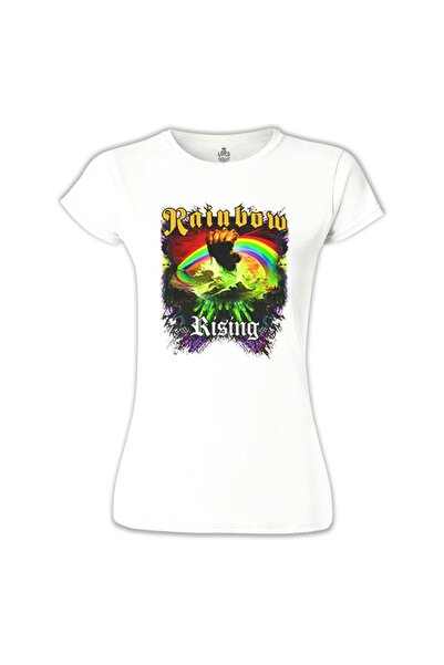 Lord T-Shirt قوس قزح - تي شيرت نسائي أبيض متنامي