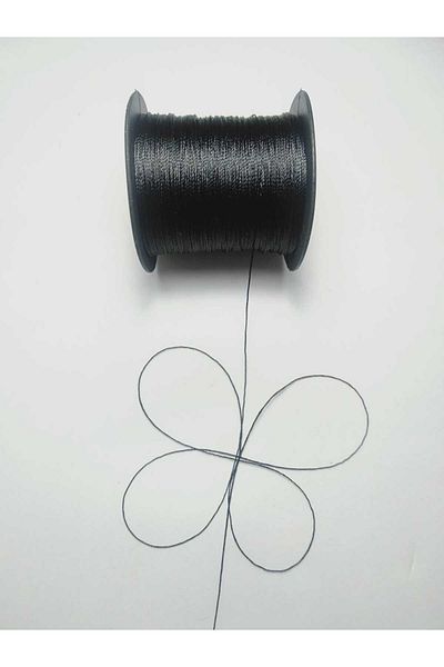 Eskişehir hobi sanat 200 Meters Rosary String - 0.5 mm Black Color