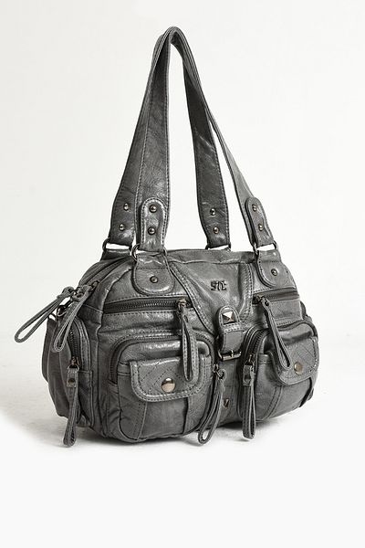Baginn Geantă de umăr pentru femei Y.S.Leather Geantă de cruce cu buzunare multiple din piele vegană 30*20 cm
