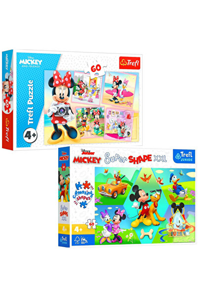 Trefl PUZZLE SET MİNNİE AND MİCKEY MOUSE TEMALI4+ YAŞ