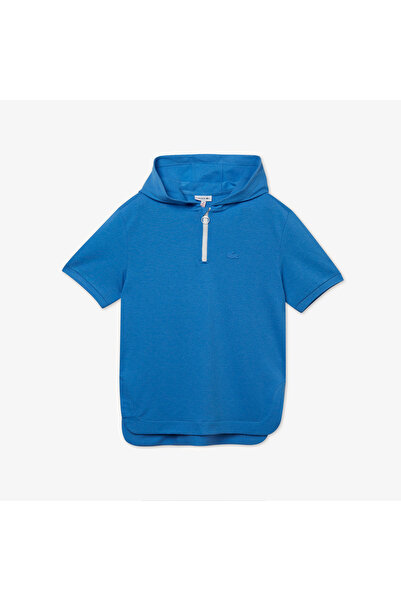 Lacoste بولو أزرق بغطاء رأس للأطفال