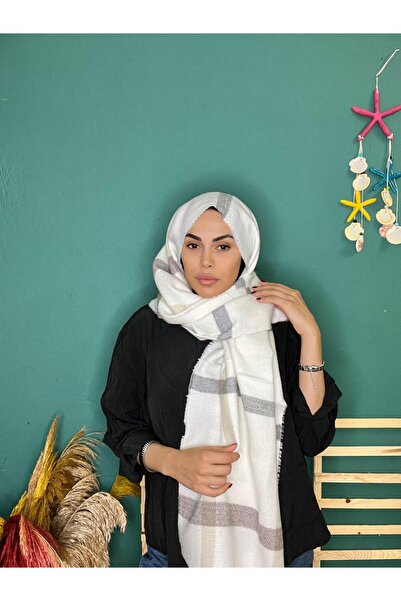 laviyonsa Şal mare de iarnă cu dungi şi eșarfă