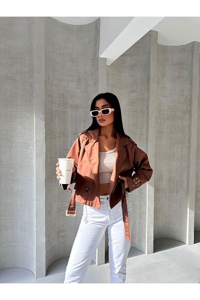 blue ashley Водоустойчиво голямо късо палто