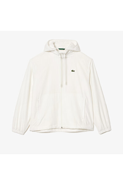 Lacoste Men's Stand Collar White Coat