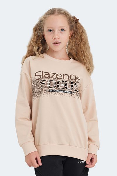 Slazenger Унисекс детски суитшърт LAST Camel
