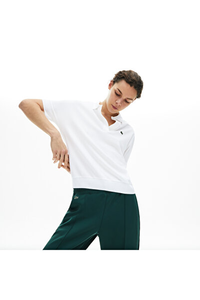 Lacoste Kadın Loose Fit Beyaz Polo