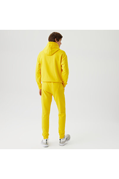 Lacoste Erkek Slim Fit Baskılı Sarı Eşofman Altı