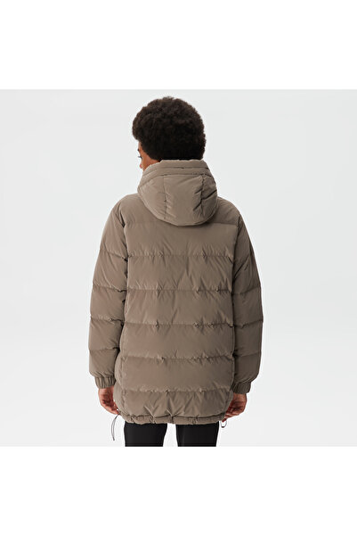 Lacoste Kadın Kapüşonlu Çift Taraflı Beyaz Şişme Mont