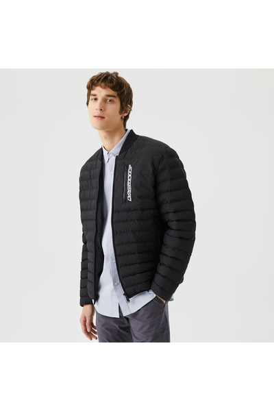Lacoste Erkek Hakim Yaka Kapitone Siyah Mont