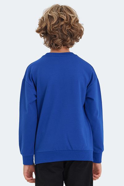 Slazenger Luppa унисекс детски суичър - Saks Blue