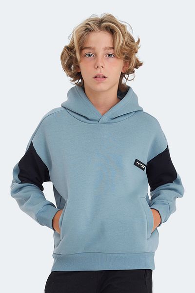 Slazenger Унисекс детски суитшърт LAYNE, син / тъмносин