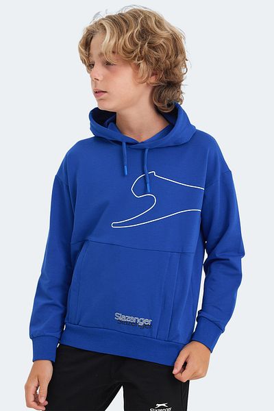 Slazenger Детски унисекс суитшърт Saks син - ЛИНК