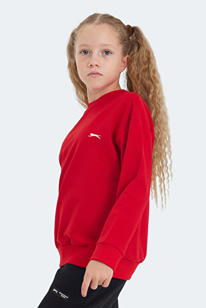 Slazenger Luppa Red Unisex Kids Sweatshirt