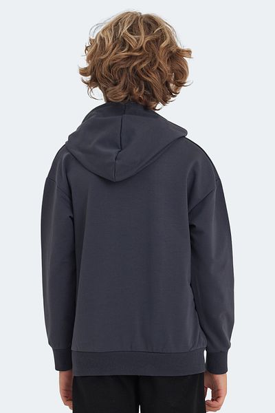 Slazenger Унисекс детски суитшърт - тъмносив, модел Link