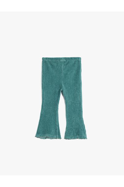Koton Spanish Leg Ribbed Elastic Waist Leggings