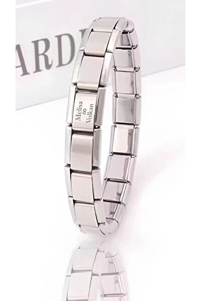 vogutima İtalyan Charm Nomi Çelik Bileklik - Kişiye Özel İsim Yazılan - Sevgi...