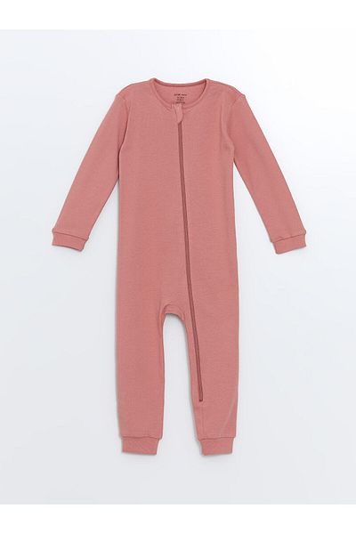 LC Waikiki Lcw Crew Neck Long Sleeve Baby Girl Jumpsuit 2 Pcs
