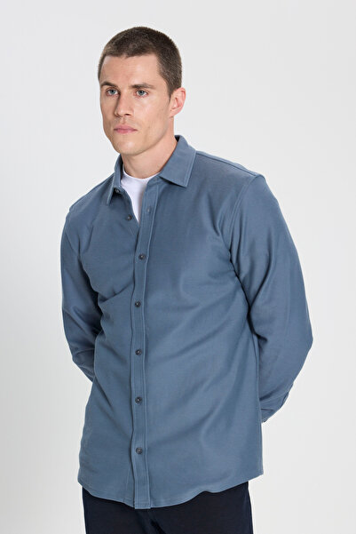 WRANGLER Regular Fit Normal Kesim %100 Pamuk İndigo Gömlek