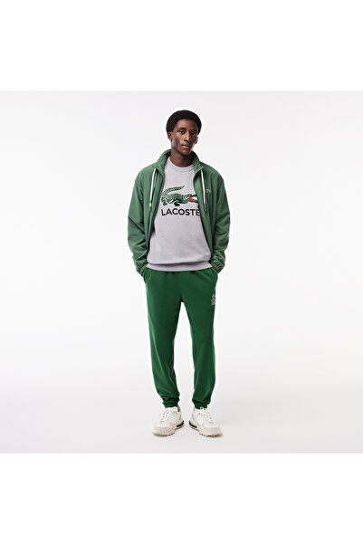 Lacoste Erkek Classic Fit Bisiklet Yaka Baskılı Gri Sweatshirt