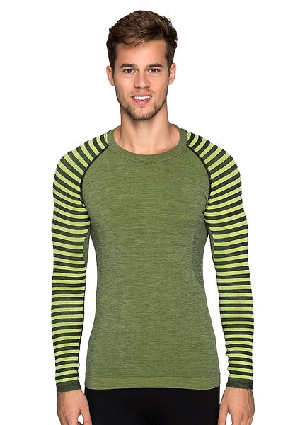 THERMOFORM Ανδρικό θερμικό φούτερ Ultimate Merino χωρίς ραφή πράσινο