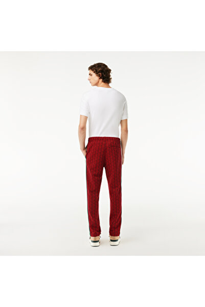 Lacoste Erkek Regular Fit Monogram Kırmızı Eşofman Altı