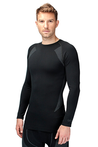 THERMOFORM Erkek Seamless Termal Sweatshirt Siyah
