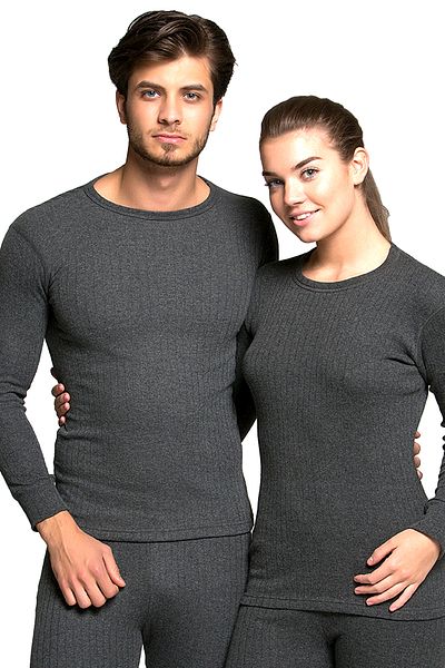 THERMOFORM Μαλακό Unisex Μακρυμάνικο Εσωρούχο Ανθρακί