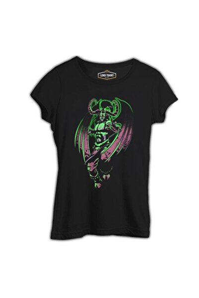 Lord T-Shirt World Of Warcraft Legion - تيشيرت نسائي أسود من Illidan