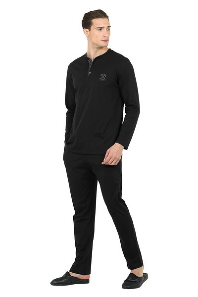 Damat Σετ Πιτζάμες Regular Fit Μπλε Βαμβακερές
