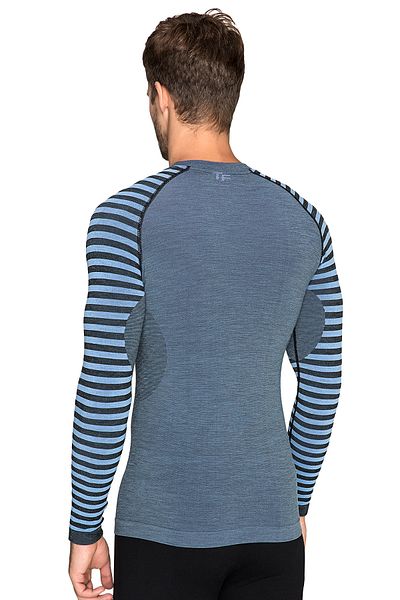 THERMOFORM Ανδρικό θερμικό φούτερ Ultimate Merino χωρίς ραφή μπλε