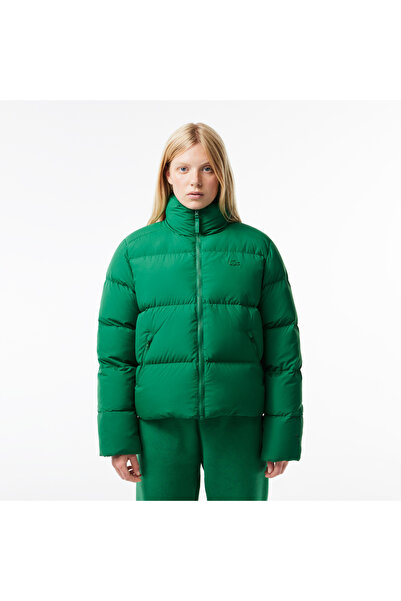 Lacoste Kadın Kapüşonlu Kapitone Yeşil Mont