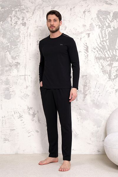 Damat Ds Groom Maschio Cotton Pajama Set BLACK