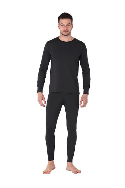 THERMOFORM Tf Microfiber Raised Thermal Ανδρικά Σετ Εσωρούχων Μαύρο