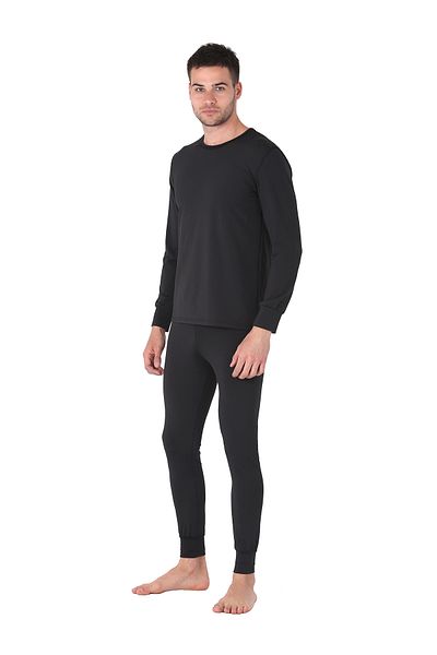 THERMOFORM Tf Microfiber Raised Thermal Ανδρικά Σετ Εσωρούχων Μαύρο