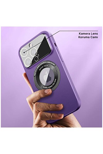 Zebana Apple iPhone 13 Pro Uyumlu Kılıf Lenix Rubber Kılıf (Kablosuz Şarj Des...