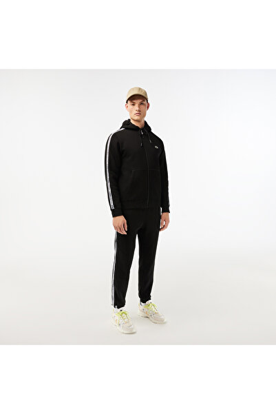 Lacoste Ανδρικό μπλουζάκι με κουκούλα με στάμπα σε κλασική εφαρμογή