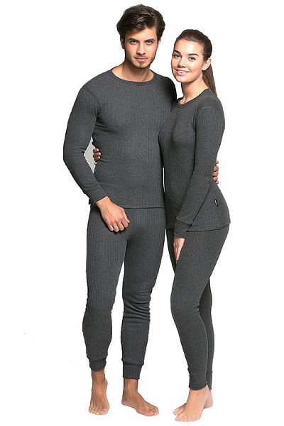 THERMOFORM طقم ملابس داخلية حرارية ناعمة من أنثراسايت