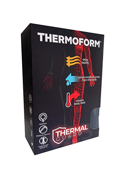 THERMOFORM Microfiber Şardonlu Termal Içlik Set Kadın Siyah