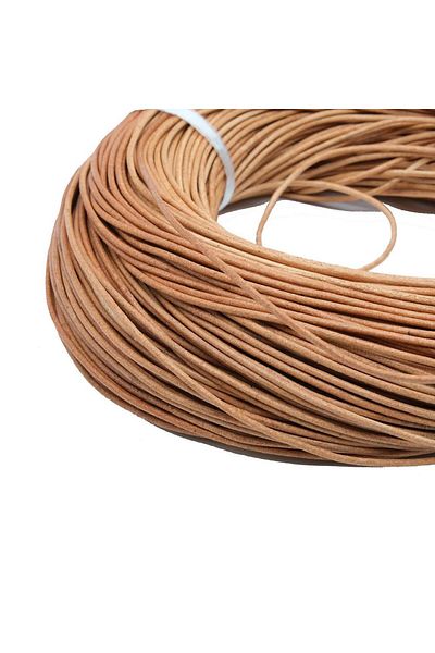 Mg Aksesuar Genuine Srırım Leather Rope Natural 1.5 mm 5 Meters